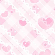 pink hearts and stars on a checkered background