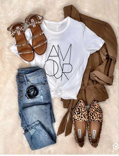 Outfit Casual Verano Mujer, Leopard Print Shoes, Mode Casual, Casual Work Outfits, Casual Fall Outfits, Mode Inspiration, Fall Winter Outfits, Outfits Casuales