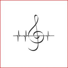 a musical note with a red frame around it