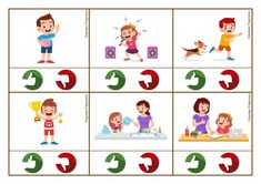 an image of children doing different things in the same language, including letters and numbers