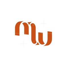 the letter m is made up of two letters, one in orange and one in white