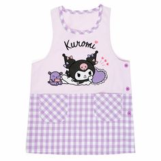 This adorable Sanrio apron features a cute plaid pattern and embroidered character on the front, making your next cooking outfit extra cute! Measures 23" x 31". Official Sanrio item, imported from Japan. Teacher Aprons, Plaid Apron, Nursery Teacher, Types Of Orchids, Pinafore Apron, Sanrio Japan, Cute Hello Kitty, Normal Clothes, Dress Shapes