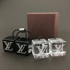 Beautiful Louis Vuitton Lv Logo Rhinestone Hair Cubes. Excellent Condition. These Are Pre Loved, Please Refer To All Pictures Prior To Purchasing. Feel Free To Ask Questions! Smoke Free Home Same Day Shipping Lv Logo, Louis Vuitton Black, Rhinestone Hair, Louis Vuitton Accessories, 2 Piece Set, All Pictures, Black Silver, Louis Vuitton, Hair Accessories