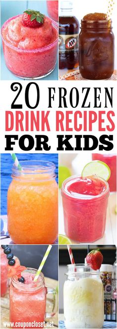 20 frozen drink recipes for kids