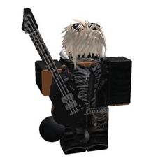 a lego monster with a guitar in it's hands