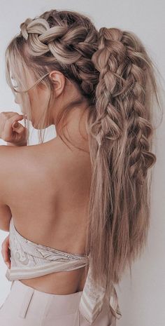 Hair Stylies, Hairdo For Long Hair, Hair Stylist Life, Easy Hairstyles For Long Hair, Braided Ponytail, Aesthetic Hair, Gorgeous Hair