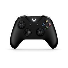 a black xbox controller on a white background