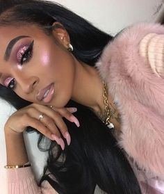 Rosa Make-up, College Makeup, Party Make-up, Video Makeup, Birthday Makeup, Makeup Guide, Looks Black, Pink Makeup