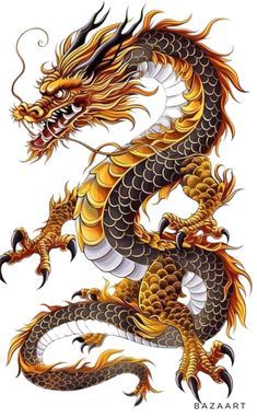 Tatuaje Trash Polka, 30 Tattoo, Chinese Dragon Art, Dragon Sleeve, Dragon Tattoo Art, Japanese Dragon Tattoo, Dragon Artwork Fantasy, Asian Dragon, Dragon Images