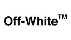 the off - white logo on a white background