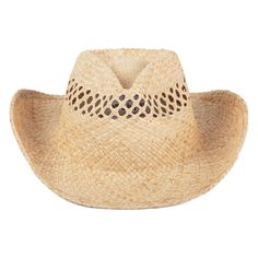 The California-cool cowboy hat made of raffia straw featuring a custom beaded bandRaffia straw Cowboy hat with flicked edgeBrim measures approx. 8.5 cm / 3.35" Desert Cowboy, Straw Cowboy Hat, Athleisure Tops, Mini Accessories, California Cool, Belly Chain, Strapless Tops, Cowboy Hat, Hat Making