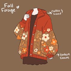 an image of a woman's jacket with flowers on the front and back, labeled in