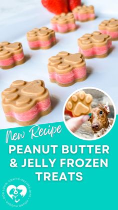 peanut butter and jelly frozen treats with the title new recipe for peanut butter and jelly frozen treats