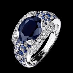 Eternité Elégance Ring, white gold, Sapphires and diamonds - Mauboussin Lotus Jewelry, Ring White Gold, Gem Ring, White Gold Rings, E Commerce, Aquamarine, Beautiful Rings