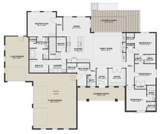 the floor plan for a home with two master suites