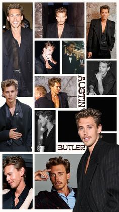 a collage of men in suits and ties