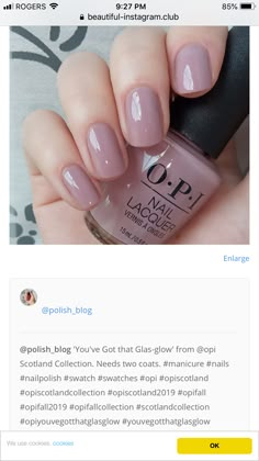 Youve Got That Glas-glow Opi, Bride's Nails, Glazed Nails, Mauve Nail Polish, Natural Nails Manicure, Mauve Nails