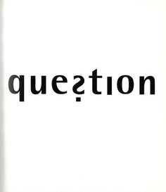 the word question written in black on a white background