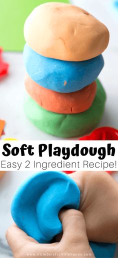 soft playdoughs are easy to make and perfect for toddlers or older children