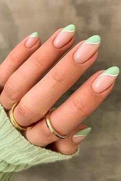 Mint Nails, Summery Nails, Cute Gel Nails, Nail Art Ideas