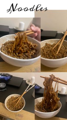 the process of making noodle noodles with chopsticks