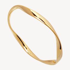 Your sculptural bangle favourite is back in an impossibly beautiful wider form and larger diameter of 68mm. Our silversmiths have twisted the flattened sterling silver band to create her undulating ripple effect. Sail her solo or create a colourful flotilla with her rose and yellow gold-plated sisters. Available in sterling silver, 14kt yellow gold plated silver, and 14kt rose gold plated silver6mm wide twisted hollow tube bangle68mm inner diameter Complimentary 100% Beautiful and Recyclable pac Twisted Bangle, Ripple Effect, Large Garden, Electroformed Jewelry, Gold Bangles Design, Garden Of Eden, Bangle Designs, Silver Shop