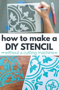 how to make a stencil without cutting machine with pictures and text overlay