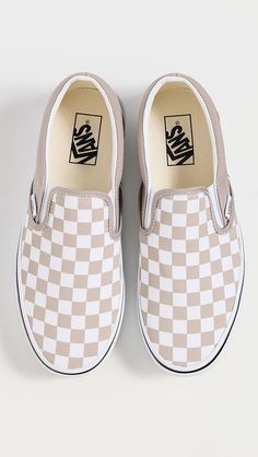 Vans Classic Slip-On Sneakers | Shopbop Women’s Slip On Sneakers, Vans Mules, Outfits With Vans Slip Ons, Vans For Women, Van Shoes, Custom Vans Shoes, Cute Vans, Vans Checkerboard, Bad Bad