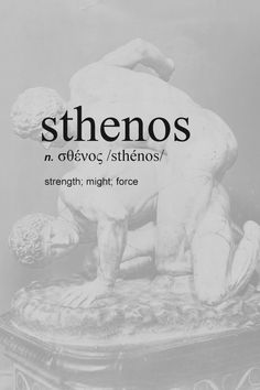 a statue with the words steenos on it and an image of two hands touching each other