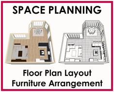 a floor plan with the words space planning on it