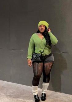 Plaid Shirt And Vest Outfit, Plaid Print Outfits, Plus Size Skirt And Tights Outfit, Fun Birthday Outfits Women, Camouflage Skirt Outfit Black Women, Outfit Ideas With Doc Martens Boots, All Black Plus Size Outfit For Party, Club Outfits Black Women Plus Size, Outfit With Fishnet Tights