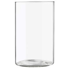 a clear glass vase with no lid on a white background for use in the kitchen