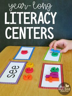 the year - long literacy centers are great for beginning and ending sounds