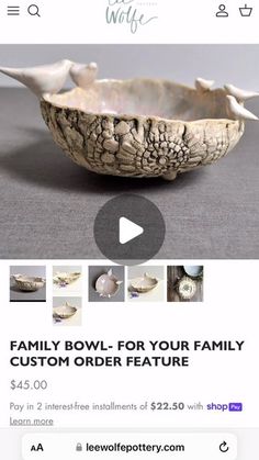 an image of a bowl for your family to sell on ebayn's website