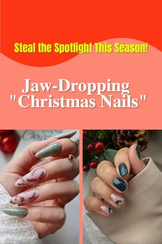 Jaw-Dropping Christmas Nails to Steal the Spotlight This Season! Trending Christmas, Holiday Nails Winter, December Nails, September Nails, Chic Holiday, Nails Winter, Christmas Nail Art Designs, Trendy Nail Design, Christmas Trends