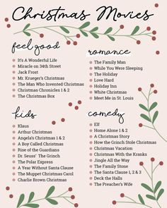 the christmas movies list for kids to play with and learn how to use it in their own home