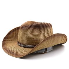 PRICES MAY VARY. Ultimate Sun Protection: This straw beach hat offers excellent sun protection in summer days. The wide brim covers all your facial region & neck and shades them perfectly wherever you go. It provides you with a portable shadow shelter and keeps you safe from all angles of blazing sunlight. This straw hat is one of your summer must headwear Breathable & Comfortable: This womens mens straw cowboy hat is make by high quality paper straw fabric, environmental protection and skin-fri Curved Brim Paper Straw Hat For Rodeo, Rodeo Paper Straw Hat With Curved Brim, Paper Straw Hat With Curved Brim For Rodeo, Western Style Short Brim Paper Straw Hat, Wide Brim Paper Straw Hat For Rodeo, Short Brim Paper Straw Hat For Rodeo, Paper Straw Fedora For Rodeo, Western Style Brimmed Sun Hat In Paper Straw, Adjustable Brown Paper Straw Fedora