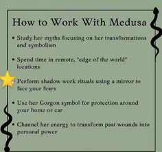 a poster with the words how to work with medusa