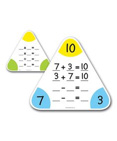 two triangles with numbers on them