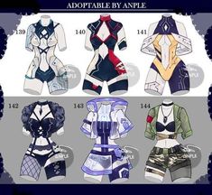 an image of some clothes that are made to look like anime characters