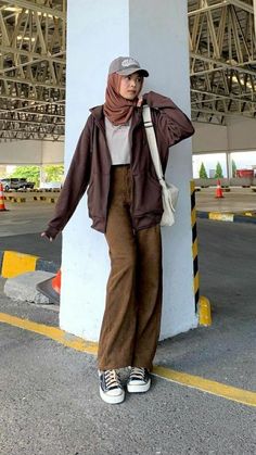 Hijabi Teenage Outfits, Hijabi Outfit, Modern Hijab Fashion, Overall Jumpsuit