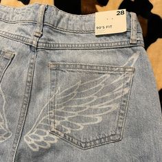 Never Worn, Still Have Tags On Them. I Wanted To Like Them But Unfortunately They Just Don’t Look Good On Me. High Waisted. Estimated 32 Inseam. Super Cute Angel Wings On The Back! One Small Imperfection Towards The Bottom Of The Leg, Not Very Noticeable At All When Worn. Forever 21 High Waist Streetwear Bottoms, Forever 21 Casual Streetwear Bottoms, Forever 21 Trendy Streetwear Bottoms, Trendy Streetwear Bottoms From Forever 21, Trendy Forever 21 Streetwear Bottoms, Cute Angel Wings, Black Flared Jeans, Womens Flare Jeans, 90s Fits