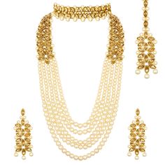 PRICES MAY VARY. Product Dimension :Necklace Length - 10 inch x Width 1.5 cm, Earring Height - 8.5 cm x Width - 2 cm, Weight - 65 gmsAheli Gold Plated Indian Traditional Crystal Faux Pearl Blue Choker Necklace with Earrings for Women Occasion: Take your style up a notch with this handcrafted piece of jewellery; Enamelled and embellished with rhinestone, crystal, faux pearl, it is perfect for a traditional yet contemporary look Outfits: Ideal for any ethnic outfits like sarees, lehengas, gowns, b Beaded Gold Bollywood Bridal Necklace, Bollywood Gold Bridal Necklace With Pearl Chain, Bollywood Style Gold Pearl Jewelry Sets, Gold Pearl Chain Bollywood Bridal Necklace, Gold Bollywood Style Pearl Chain Jewelry Sets, Blue Choker Necklace, Kundan Jewellery Set, Blue Choker, Ear Chain