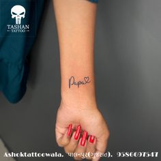 TashanTattoo
AshokTattooWala
S.4.5,Tirupati plaza
Opp. New bus stand
Near gd modi collage
Palanpur (gujrat)
9586697547
9687533310 Small Papa Tattoos, Love Papa Tattoo, Mom Papa Tattoo, Tattoos For Papa Passing, Mummy Papa Tattoo, Mummy Papa Tattoo Design, Papa Name Tattoo, Papa Tattoo Ideas, Tattoo Dad Memorial