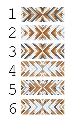 the numbers are arranged in an arrow pattern