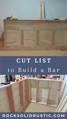 cut list for building a bar Diy Home Bar, Diy Bar, Basement Flooring, Basement Bar