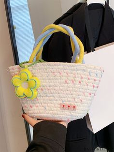 BagForLove - 2023 Summer Floral Woven Handbag: Versatile Work Bag with Handle and Shoulder Strap Bucket Bag Pattern, Womens Handbag, Word Wrap, Work Bag, Summer Floral, Woven Bag, Bag Pattern, Bucket Bag, Colorful Backgrounds