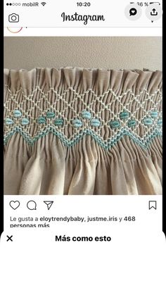 an instagram page with the image of a dress and lace trimming on it