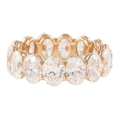 Stunning and modern diamond eternity band, By Alexander Beverly Hills. 14 oval cut diamonds, 7.08 carats. Approximately G/H color diamonds and VS clarity. 18-karat yellow gold, 4.29 grams, size 6. Accommodated with an up-to-date appraisal by a GIA G.G. once purchased, upon request. Please contact us with any questions. Traditional Wedding Bands, Modern Wedding Band, 14k Gold Wedding Band, Art Deco Wedding Band, Sapphire Wedding Band, Diamond Eternity Band, White Gold Wedding Bands, Rose Gold Wedding Bands, Sapphire Wedding