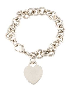 From the Return to Tiffany CollectionSterling Silver Tiffany Heart Toggle Necklace, Tiffany Blue Heart Bracelet, Tiffany Charm Bracelets Tiffany & Co., Tiffany And Co Heart Tag Toggle Necklace, Sterling Silver Bracelets Women Tiffany & Co., Return To Tiffany, Heart Tag, Vintage Heart, Tiffany & Co.